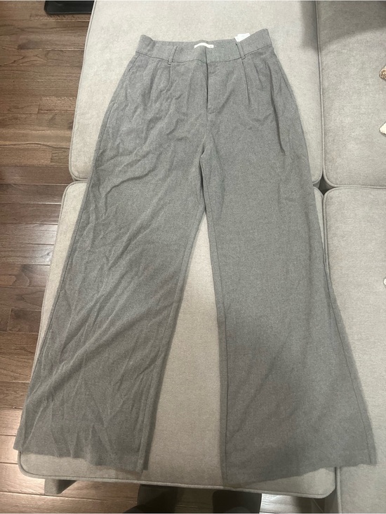 Abercrombie & Fitch Pants - Abercrombie and Fitch Wide Leg Gray Pleated Trousers